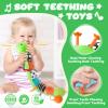 AWOTOY Baby Toys 0-6-12 Months,Musical Caterpillar Stuffed Animals Activity Infant Toys with Crinkle,Rattles,Mirror&Pull String,Muti-Sensory Toys Gifts for Newborn Tummy Time,Green,Knot prolegs view 3