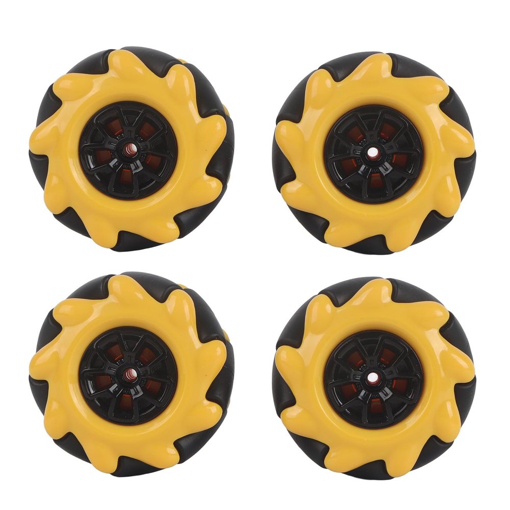 AYNEFY 48Mm Diameter for Smart Car, Mecanum Wheels 48Mm Four Way Drive, Mecanum for Smart Car, Four Way Drive, for Motors, Compatible with Building Blocks, with Running (Two Pairs)