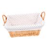ABOOFAN Tabletop Woven Storage Basket for Organizing Underwear and Clothes Stylish and Practical Liner for Home Bedroom and Bathroom Beige Dot Design view 1