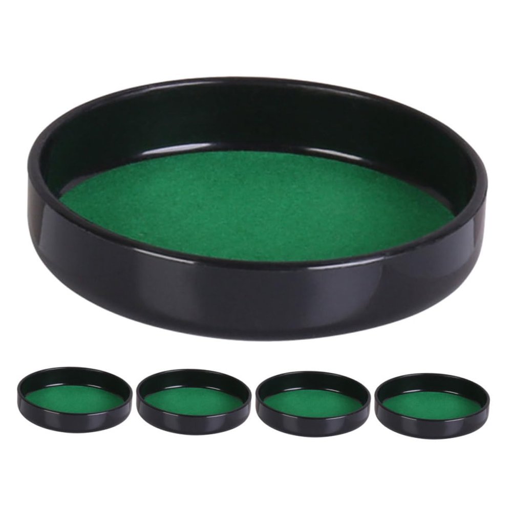 Hemoton 5pcs Suede Leather Chassis Dice Cup Lid Cup Lid for Party Game Supplies