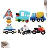 ABOOFAN 6pcs Creative Magnetic Stickers Transportation Tiles for Refrigerator Whiteboard view 4