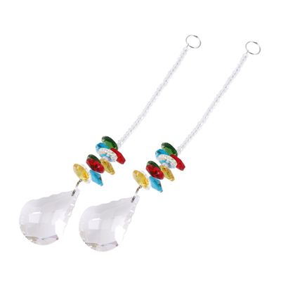 GALPADA 2pcs Window Suncatcher Crystals Hanging Decor from Ceiling Chandelier Pendants Crystal Ball Prisms Home Decorations