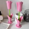 2PCS Sponge Cleaning Brush, Long Handle Grip Cup Brushes, Portable Cup Scrub for Coffee Mugs Winebottle Baby Bottles (Pink) view 2