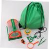 DECHOUS 7pcs Portable Insects Observation Kit Telescope Magnifying Lens for Boy Girl for Camping Outdoor Adventures Green view 4