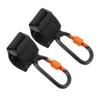 HEMOTON 2pcs Stroller Hooks Clips for Shopping Bags and Diaper Bags D-Shaped Design Lock Stroller Accessories for Parents view 1