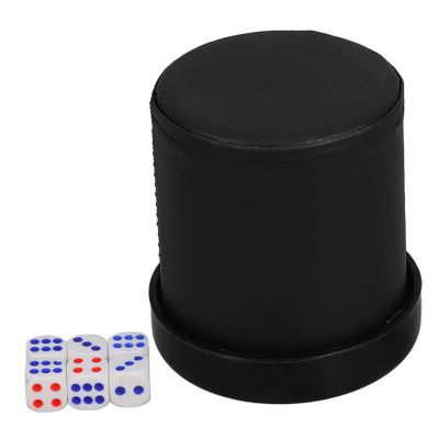 Alipis 1set Noise Reduction Dice Cup with Lid Compact Interior Reusable Game Accessory for Parties Gatherings Includes Dice for Farkle Casual Games