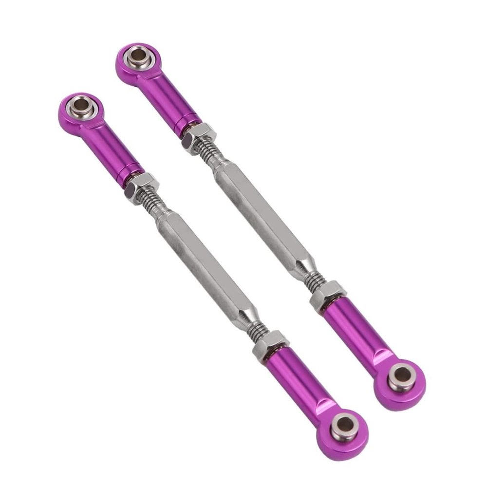 Hemoton 6pcs Adjustable Pull Rods for Rc Linkage Steering Rods Compatible Racing Buggy