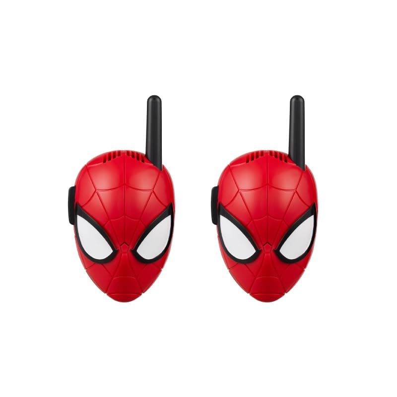 eKids Spiderman Walkie Talkies for Kids, Static Free and Extended Range, Indoor and Outdoor Toys for Kids (Spiderman)