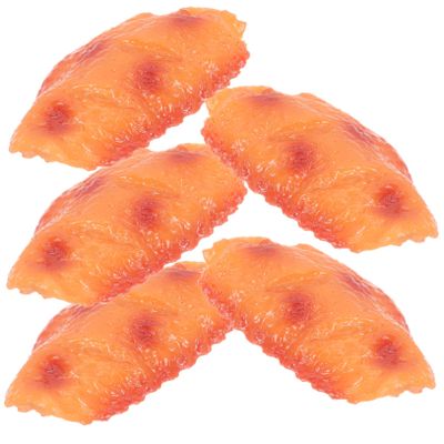 Abaodam 5pcs Chicken Wings Model Fake Chicken Wings Faux Food Props for Store Restaurant and Photo Shooting