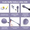 108Pcs Lavender Double Stuffed Balloons Different Size, 18/12/10/5 inch Dusty Light Purple Lilac Balloons Garland Arch kit for Baby Shower Bridal Wedding Birthday Party Decoration view 3
