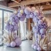 108Pcs Lavender Double Stuffed Balloons Different Size, 18/12/10/5 inch Dusty Light Purple Lilac Balloons Garland Arch kit for Baby Shower Bridal Wedding Birthday Party Decoration view 4