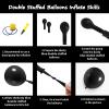 108Pcs Black Double Stuffed Balloons Different Size, 18/12/10/5 inch Matte Black Balloons Garland Arch kit for Graduation Halloween New Year Anniversary Birthday Halloween Party Decoration view 3