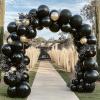 108Pcs Black Double Stuffed Balloons Different Size, 18/12/10/5 inch Matte Black Balloons Garland Arch kit for Graduation Halloween New Year Anniversary Birthday Halloween Party Decoration view 4