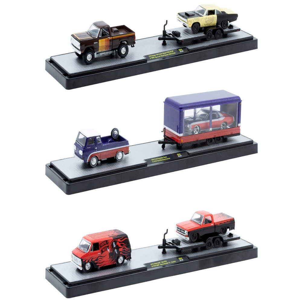 Auto Haulers Set of 3 Trucks Release 84 Limited Edition to 9600 Pieces Worldwide 1/64 Diecast Models by M2 36000-84