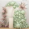 108Pcs Dusty Green Double Stuffed Balloons Different Size, 18/12/10/5 inch Light Olive Mist Green Balloons Garland Arch kit for Baby Shower Neutral Birthday Bridal Party Decoration view 1