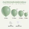 108Pcs Dusty Green Double Stuffed Balloons Different Size, 18/12/10/5 inch Light Olive Mist Green Balloons Garland Arch kit for Baby Shower Neutral Birthday Bridal Party Decoration view 2