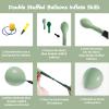 108Pcs Dusty Green Double Stuffed Balloons Different Size, 18/12/10/5 inch Light Olive Mist Green Balloons Garland Arch kit for Baby Shower Neutral Birthday Bridal Party Decoration view 3