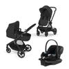 Cybex EOS 5-in-1 Travel System Stroller + Lightweight Aton G Infant Car Seat, Moon Black view 1