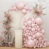 108Pcs Pink Double Stuffed Balloons Different Size, 18/12/10/5 inch Pastel Light Pink Balloons Garland Arch kit for Baby Shower Birthday Bridal Wedding Princess Party Decoration view 1