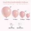 108Pcs Pink Double Stuffed Balloons Different Size, 18/12/10/5 inch Pastel Light Pink Balloons Garland Arch kit for Baby Shower Birthday Bridal Wedding Princess Party Decoration view 2
