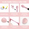 108Pcs Pink Double Stuffed Balloons Different Size, 18/12/10/5 inch Pastel Light Pink Balloons Garland Arch kit for Baby Shower Birthday Bridal Wedding Princess Party Decoration view 3