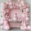 108Pcs Pink Double Stuffed Balloons Different Size, 18/12/10/5 inch Pastel Light Pink Balloons Garland Arch kit for Baby Shower Birthday Bridal Wedding Princess Party Decoration view 4