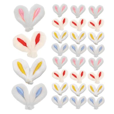 MAGICLULU 40pcs Plush Rabbit Ear Hair Accessories for Easter Diy Crafts Soft Bunny Ears for Boy Girl Party Headbands