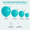 108Pcs Teal Double Stuffed Balloons Different Size, 18/12/10/5 inch Turquiose Balloons Garland Arch kit for Birthday Baby Shower Dolphin Mermaid Engagement Anniverasry Party Decoration view 2