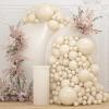 108Pcs White Sand Double Stuffed Balloons Different Size, 18/12/10/5 inch Matte Cream Beige Nude Ivory Balloons Garland Arch kit for Baby Shower Birthday Wedding Neutral Party Decoration view 1