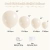 108Pcs White Sand Double Stuffed Balloons Different Size, 18/12/10/5 inch Matte Cream Beige Nude Ivory Balloons Garland Arch kit for Baby Shower Birthday Wedding Neutral Party Decoration view 2