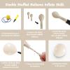 108Pcs White Sand Double Stuffed Balloons Different Size, 18/12/10/5 inch Matte Cream Beige Nude Ivory Balloons Garland Arch kit for Baby Shower Birthday Wedding Neutral Party Decoration view 3