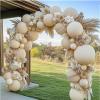 108Pcs White Sand Double Stuffed Balloons Different Size, 18/12/10/5 inch Matte Cream Beige Nude Ivory Balloons Garland Arch kit for Baby Shower Birthday Wedding Neutral Party Decoration view 4