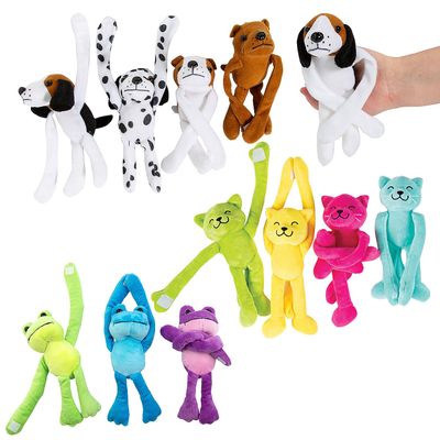 Fun Express Long Arm Stuffed Pets, Multicolor, 9 1/2"-11", 72 Pieces