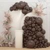 108Pcs Dark Brown Double Stuffed Balloons Different Size, 18/12/10/5 inch Matte Brown Balloons Garland Arch kit for Birthday Baby Shower Boho Neutral Luau Mocha Party Decoration view 1