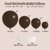 108Pcs Dark Brown Double Stuffed Balloons Different Size, 18/12/10/5 inch Matte Brown Balloons Garland Arch kit for Birthday Baby Shower Boho Neutral Luau Mocha Party Decoration view 2