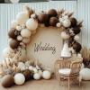 108Pcs Dark Brown Double Stuffed Balloons Different Size, 18/12/10/5 inch Matte Brown Balloons Garland Arch kit for Birthday Baby Shower Boho Neutral Luau Mocha Party Decoration view 4