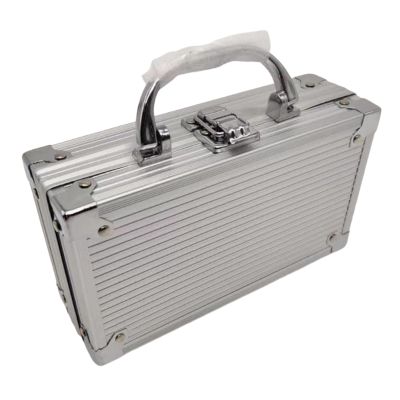 kowaku Aluminum Alloy Chip Case Chip Holder Storage Case Lockable Storage Container Hold 100 Chips Chip Carrier for Activities Party