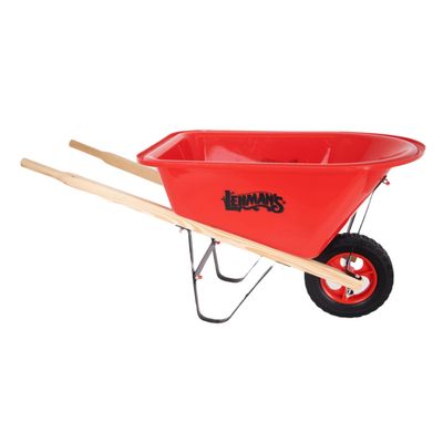 Lehman's Eli & Mattie Kids Wheelbarrow, Sturdy Wooden Handles and Heavy-Duty Plastic Tub, Toy for Outdoor Play, Perfect for Gardening and Active Imaginative Fun