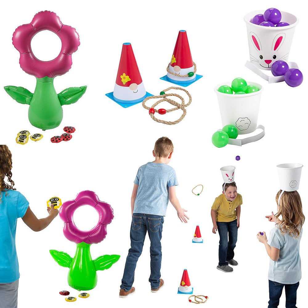 Fun Express Spring Multicolor Family Toss Games Assortment  31 Pieces