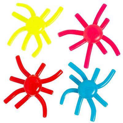 Fun Express 3 1/2" x 3/4" Bright Otto Octopus Character Wall Tumbler Toys - 12 Pieces