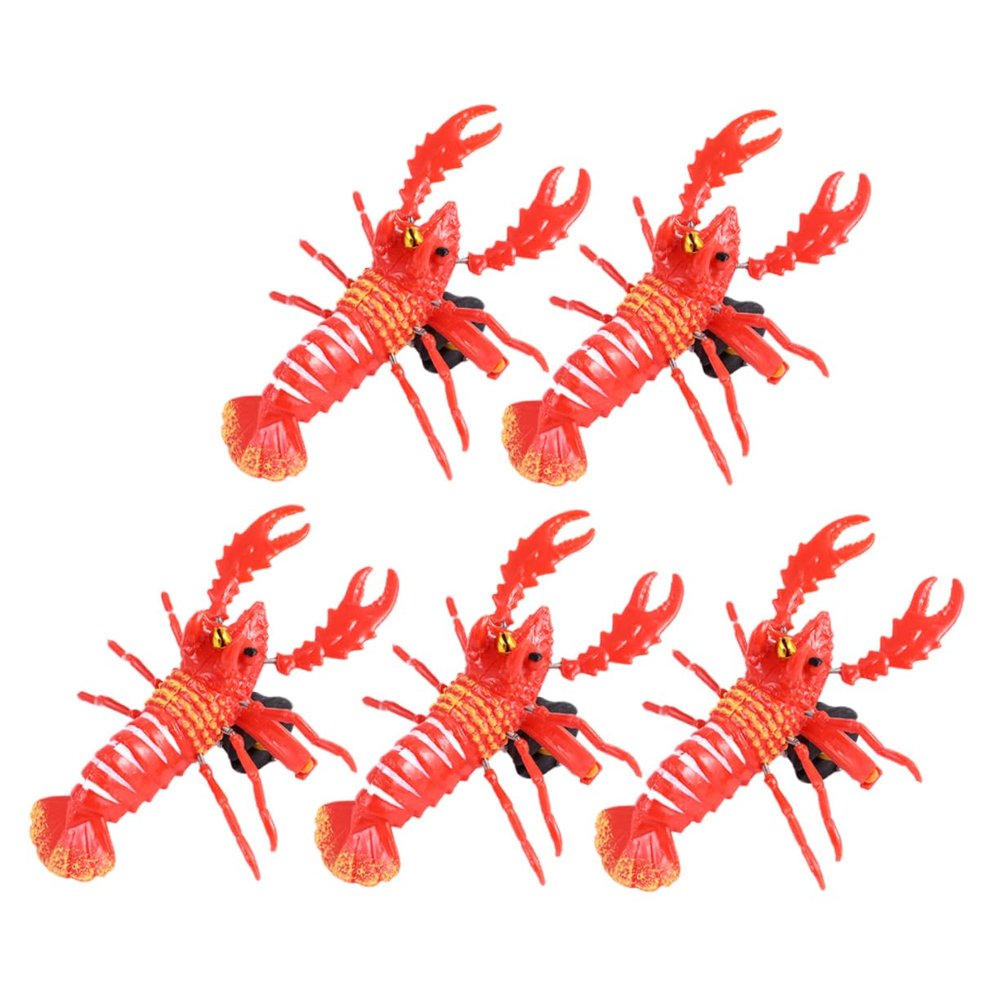 SKISUNO 5Pcs Wind Up Lobster Educational Pull String for Fun and Interactive Lobster for Unique Plaything for Boys