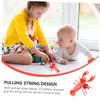 SKISUNO 5Pcs Wind Up Lobster Educational Pull String for Fun and Interactive Lobster for Unique Plaything for Boys view 4