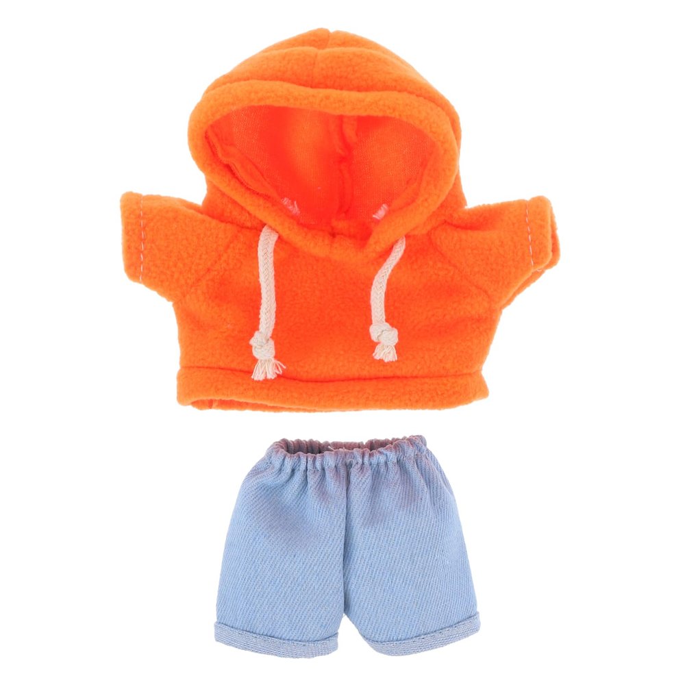 Kisangel 1set Stuffed Clothes for Plush Toys Reusable Hooded Sweatshirt and Jeans Outfit -Resistant Mini Bear Clothing for Creative Play