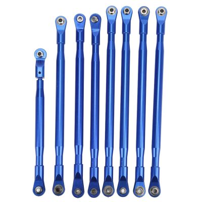 Aluminum Pull Rod Link Linkage Set SWAY BAR for AXIAL SCX6 JLU 1/6 RC Lifts Camber (Blue)