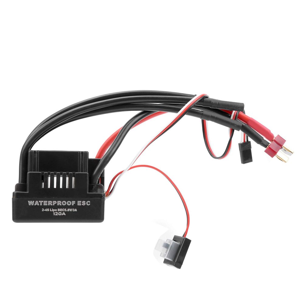 ANGGREK 120A Electronic ESC Speed Controller Brushless RC Car ESC for 1/8 RC Car RC Vehicles (#1)