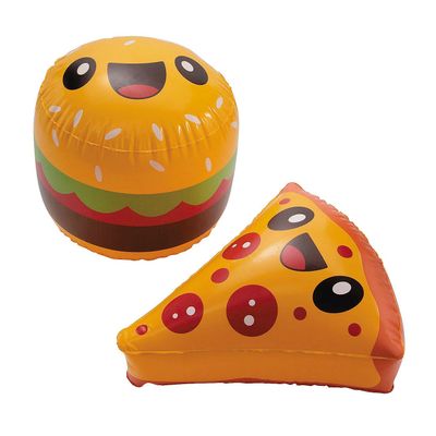Fun Express 11" 13 1/2" Inflatable Hamburger & Pizza Characters - 12 Pieces