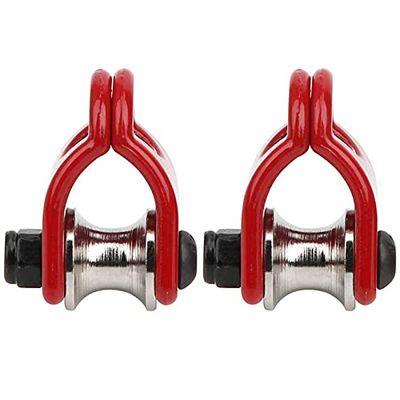 2pcs RC Model Simulated Lifting Pulley Steel Wire Rope Fit for HSP Fit for REDCAT Crawler Car(A)