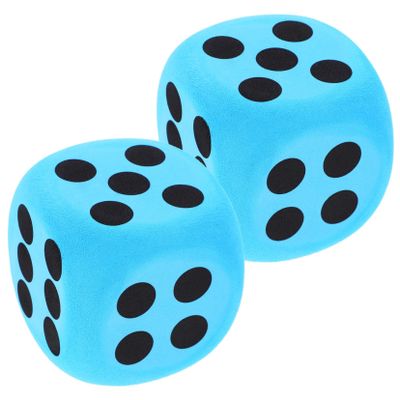 CHICAMPERA 2pcs Eva Dice for Boys and Girls Sturdy Educational Game Props for Family Gatherings and Party Games Lightweight Rounded Corners for Safety