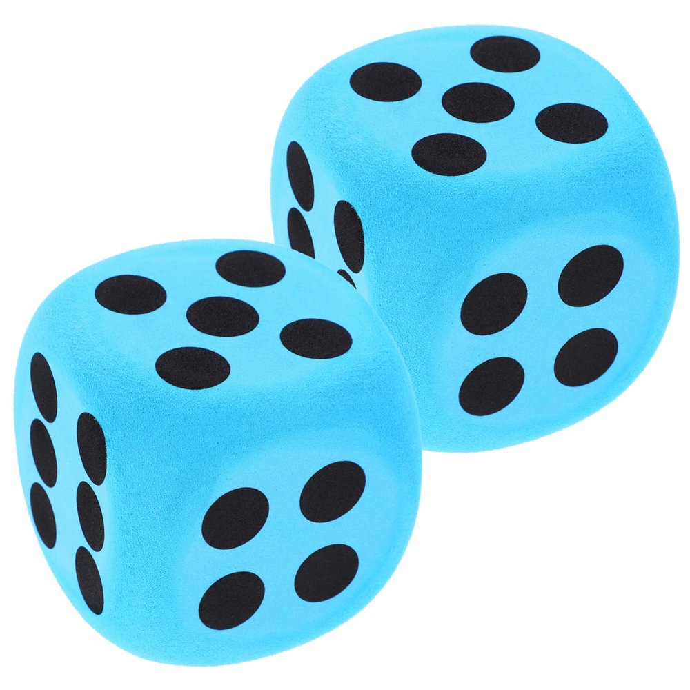 CHICAMPERA 2pcs Eva Dice for Boys and Girls Sturdy Educational Game Props for Family Gatherings and Party Games Lightweight Rounded Corners for Safety