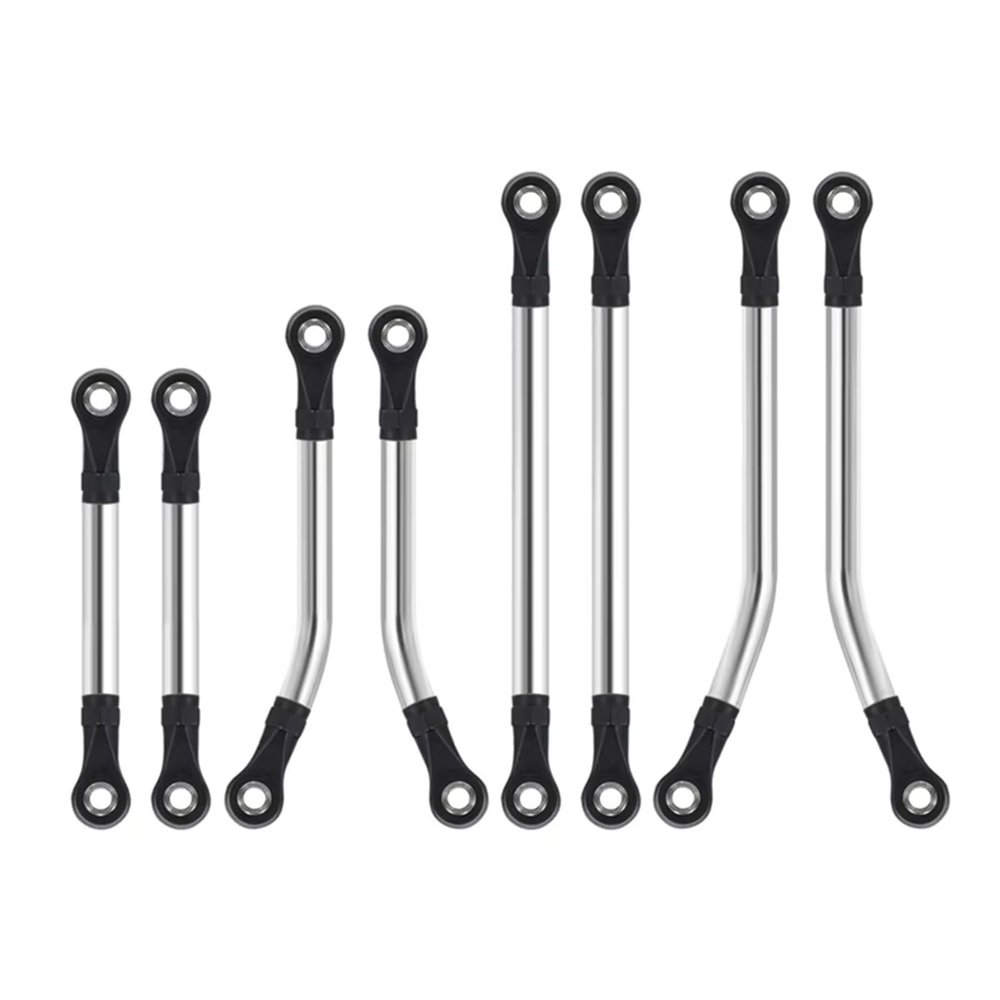 cvking Compatible with TRX4M 1/18 RC Car Upgrade Parts 8 Piece Steel High Clearance Suspension Link Rod Set 9749 RC Links Linkage
